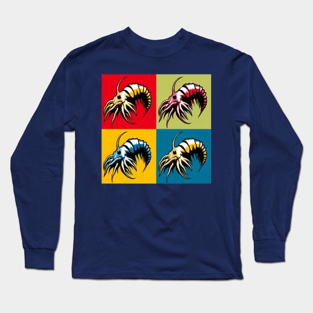 Pop Amphipod Sponge Art - Cool Underwater Long Sleeve T-Shirt by PawPopArt